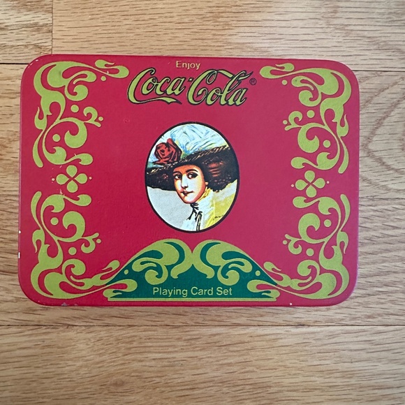 NIB Coca Cola Tin and Playing Card Set - Picture 2 of 15